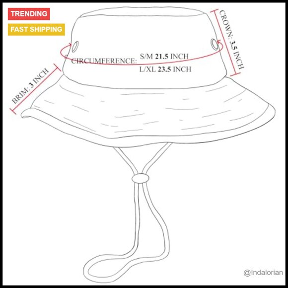 Cotton Adjustable Bucket Safari Boonie Sun Hat Stone Washed Y2K Retro Chic - Picture 6 of 6